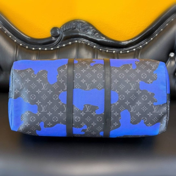 Louis Vuitton Monogram Eclipse Keepall Sunrise Bandouliere 55 Bag From The Summe - Picture 7 of 11